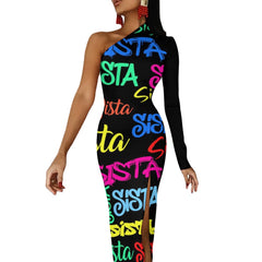 Half Sleeve Slit Dress