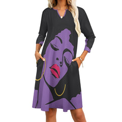 7-point sleeve dress