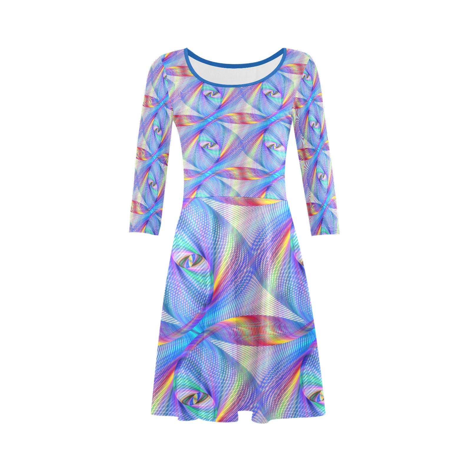 Women's Prism Dream All Over Print Flare Dress (Model D23)