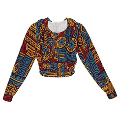 Women's Chiffon Cropped Jacket zipper coat