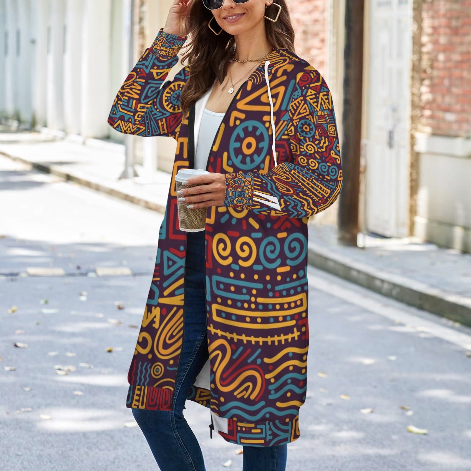 Women's Long Hooded Coat (H72)