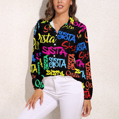 Vintage Casual Long Sleeve Shirt Top