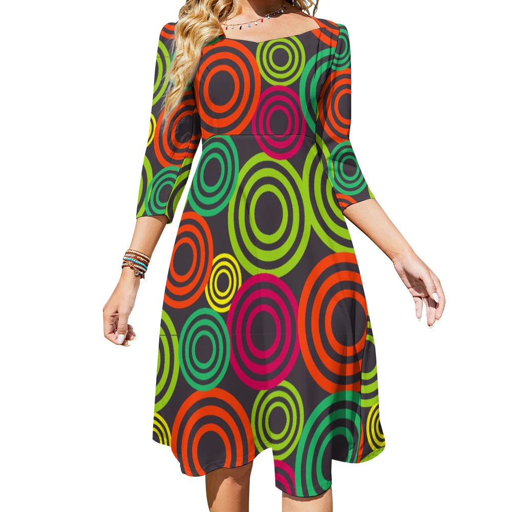 Sweetheart Knot Flare Dress