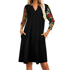 7-point sleeve dress