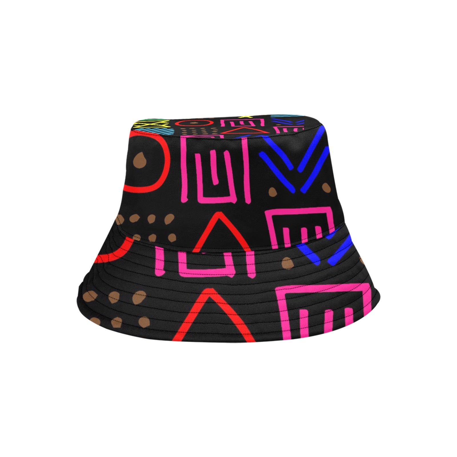 AfroCentrc Pattern  Black culture Black History Harlem Renaissance Unisex Summer Bucket Hat( Harlem Print Magic)