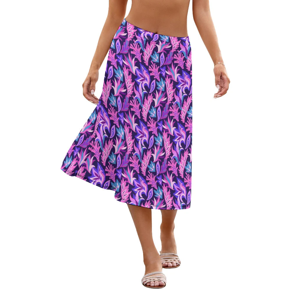 Jupe midi trapèze pour femme
