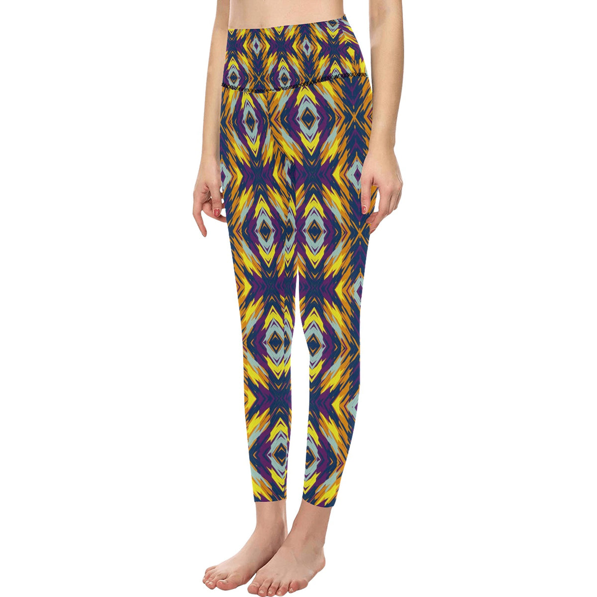 Women's High-Waisted Leggings (Model L36)