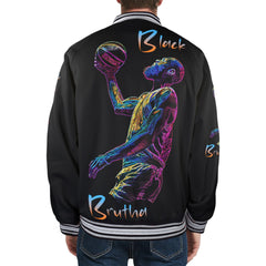 New Men's Striped Trim Bomber Jacket