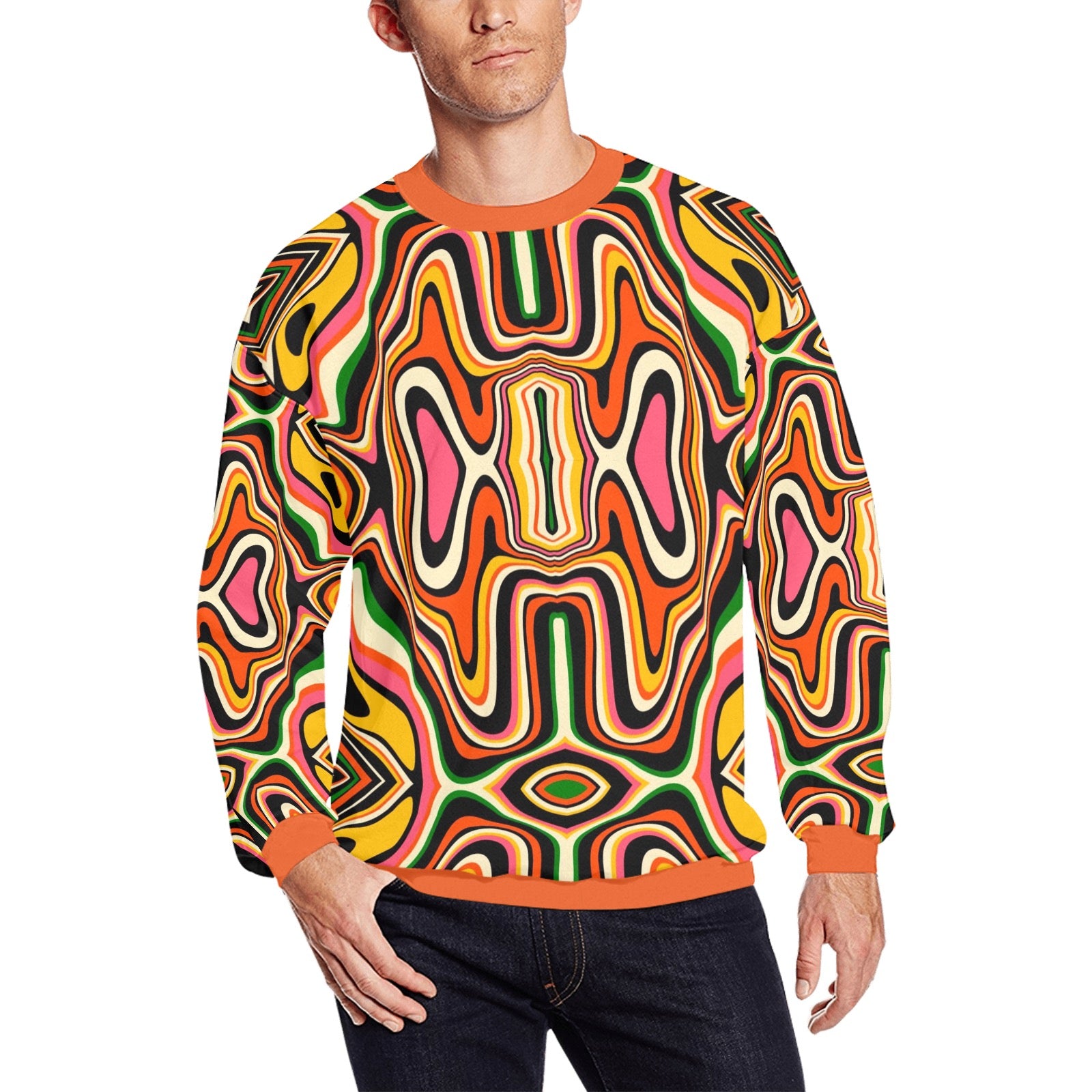 Men's All Over Print Sweatshirt (Model H18)