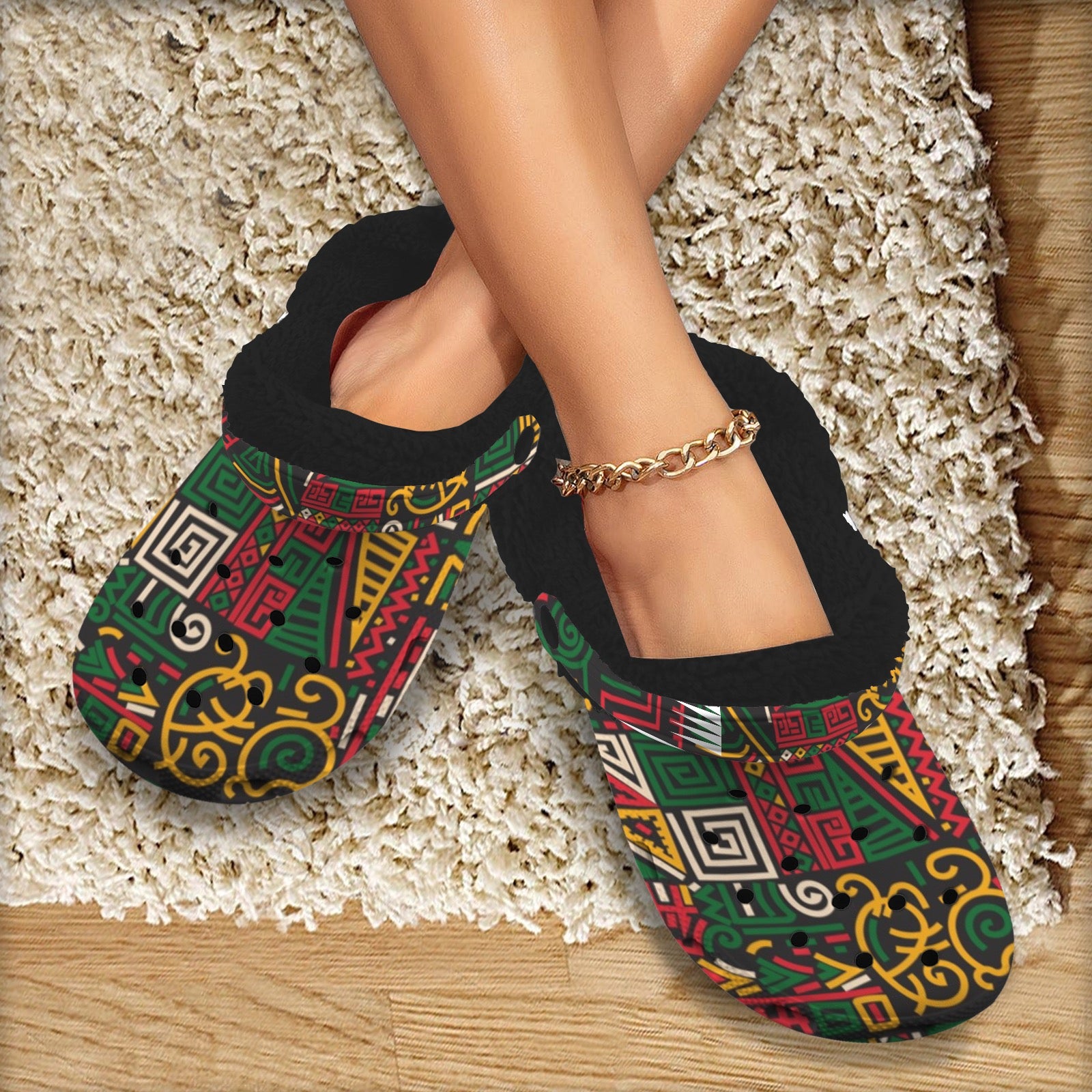 Custom Print Fleece Lined Adults Clogs