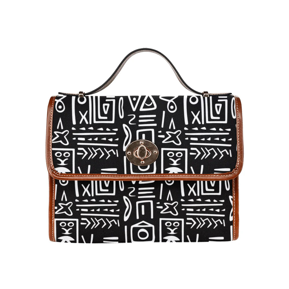 Waterproof Canvas Bag-Brown (All Over Print) (1641)