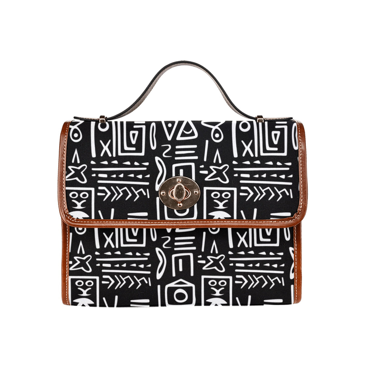 Waterproof Canvas Bag-Brown (All Over Print) (1641)