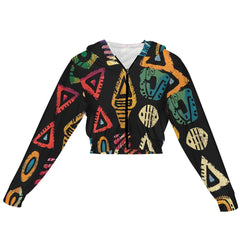 Women's Chiffon Cropped Jacket zipper coat HPM