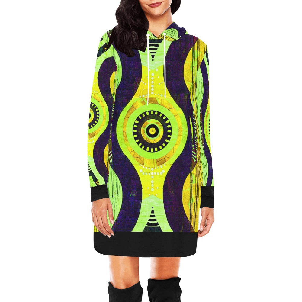 Women's All Over Print Hoodie Mini Dress (H27)
