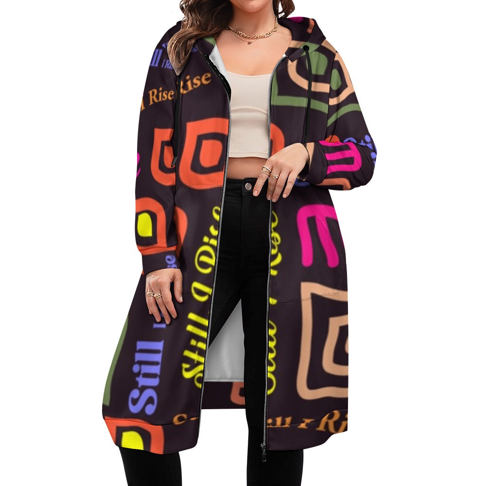 Women's full print long Hoodie