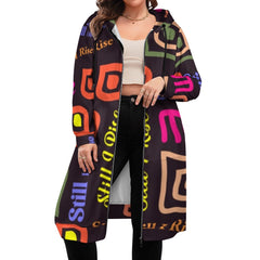 Women's full print long Hoodie
