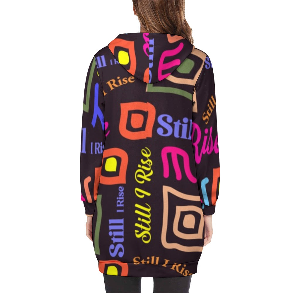 Women's full print long Hoodie