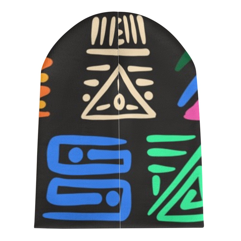 Full printed knitted hat
