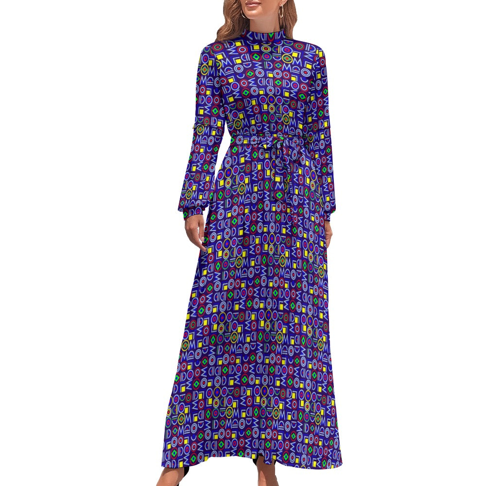 Women's Long Sleeve High Neck Dress
