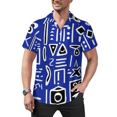 Afrocentrc Pattern  Black culture Black History Harlem Renaissance Cuban collar shirt ( Harlem Print Magic)