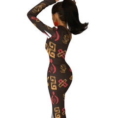 Half Sleeve Slit Dress