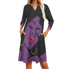 7-point sleeve dress