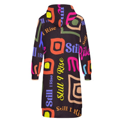 Women's full print long Hoodie
