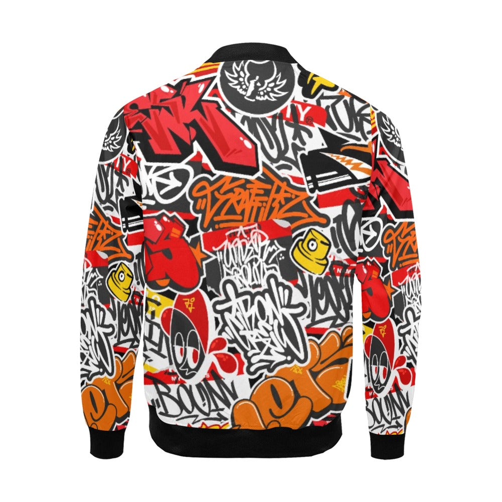 Men's All Over Print Bomber Jacket (Model H19)