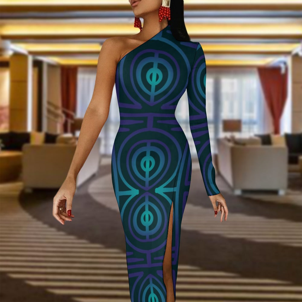 Women's Half Sleeve Slit Dress