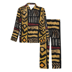 Men's V-Neck Long Pajama Set
