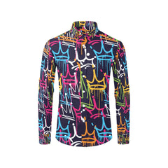Men’s All-Over Print Button-Down Long-Sleeve Shirt (Model T61)