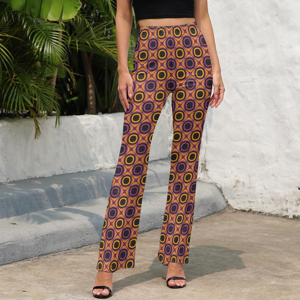 Women's AfroCentrc Pattern Harlem Renaissance LP Flared Pants