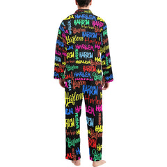 Men's V-Neck Long Pajama Set
