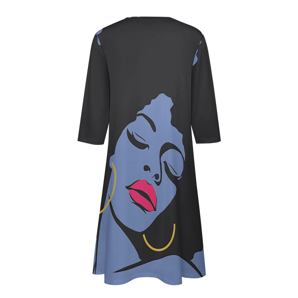 7-point sleeve dress