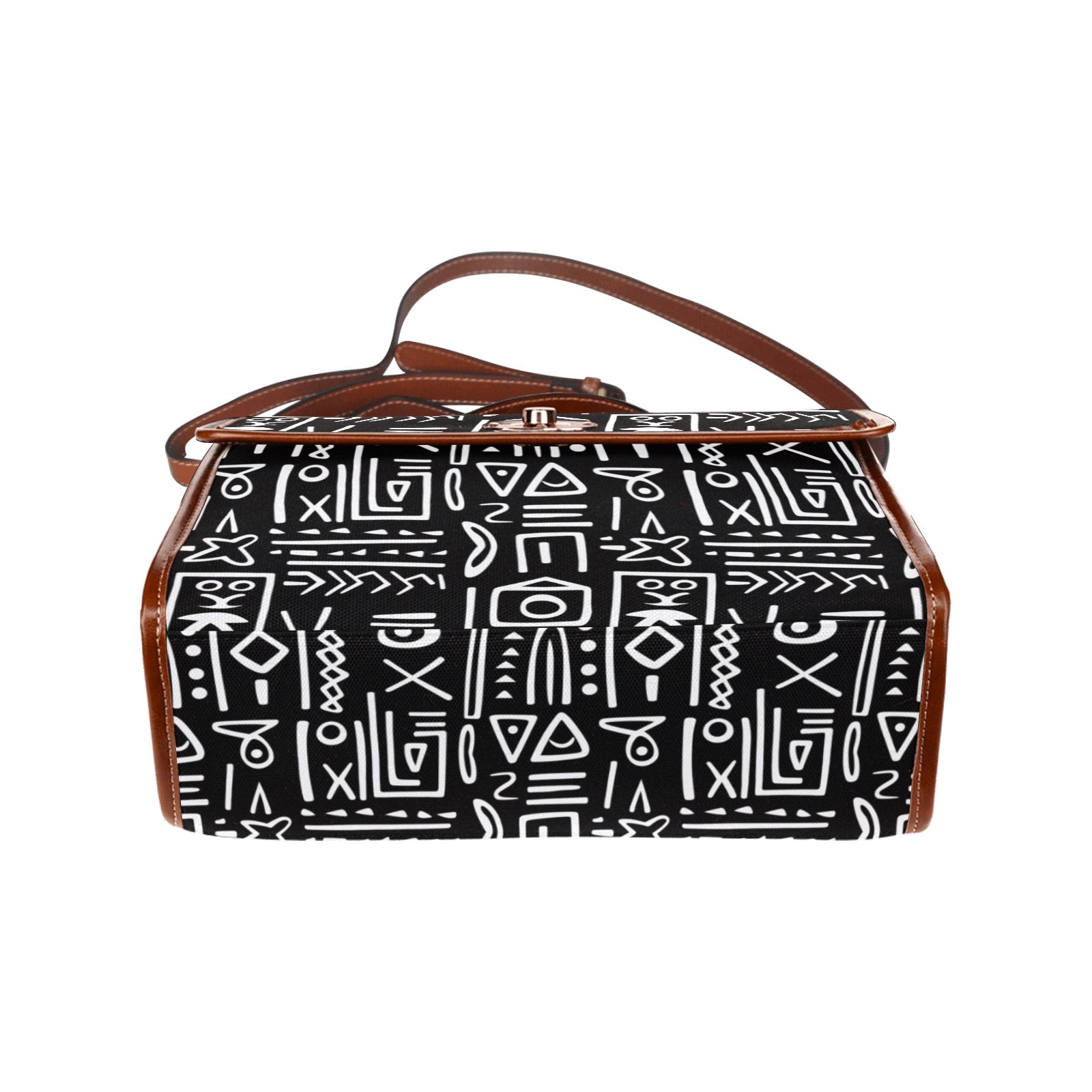 Waterproof Canvas Bag-Brown (All Over Print) (1641)