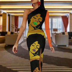 Half Sleeve Slit Dress