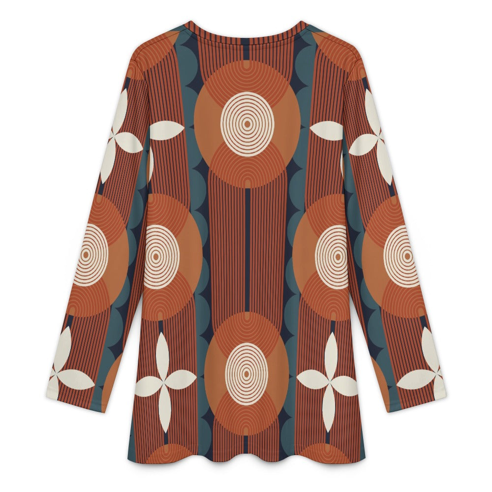 Muslim Round Neck Long Sleeve Tunic Shirt