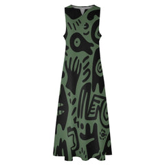 Women's Sleeveless V-Neck A-Line Dress