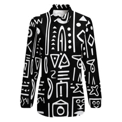 Vintage Casual Long Sleeve Shirt Top