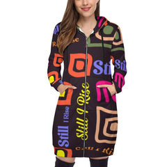 Women's full print long Hoodie