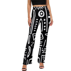 AfroCentrc Pattern  Black culture Black History Harlem Renaissance LP Flared Pants ( Harlem Print Magic)
