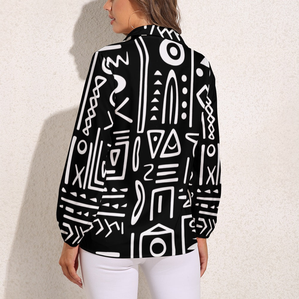 Vintage Casual Long Sleeve Shirt Top