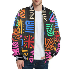 New Men's Striped Trim Bomber Jacket