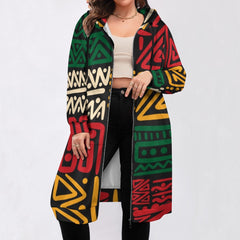 Women's full print long Hoodie