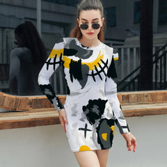 Women's Elegant Long Sleeve Skinny Dress