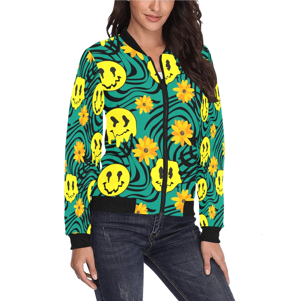 Women's All Over Print  Bomber Jacket (Model H36)
