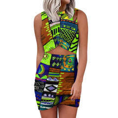 Navel-Baring Cross-Fit Hip Skirt