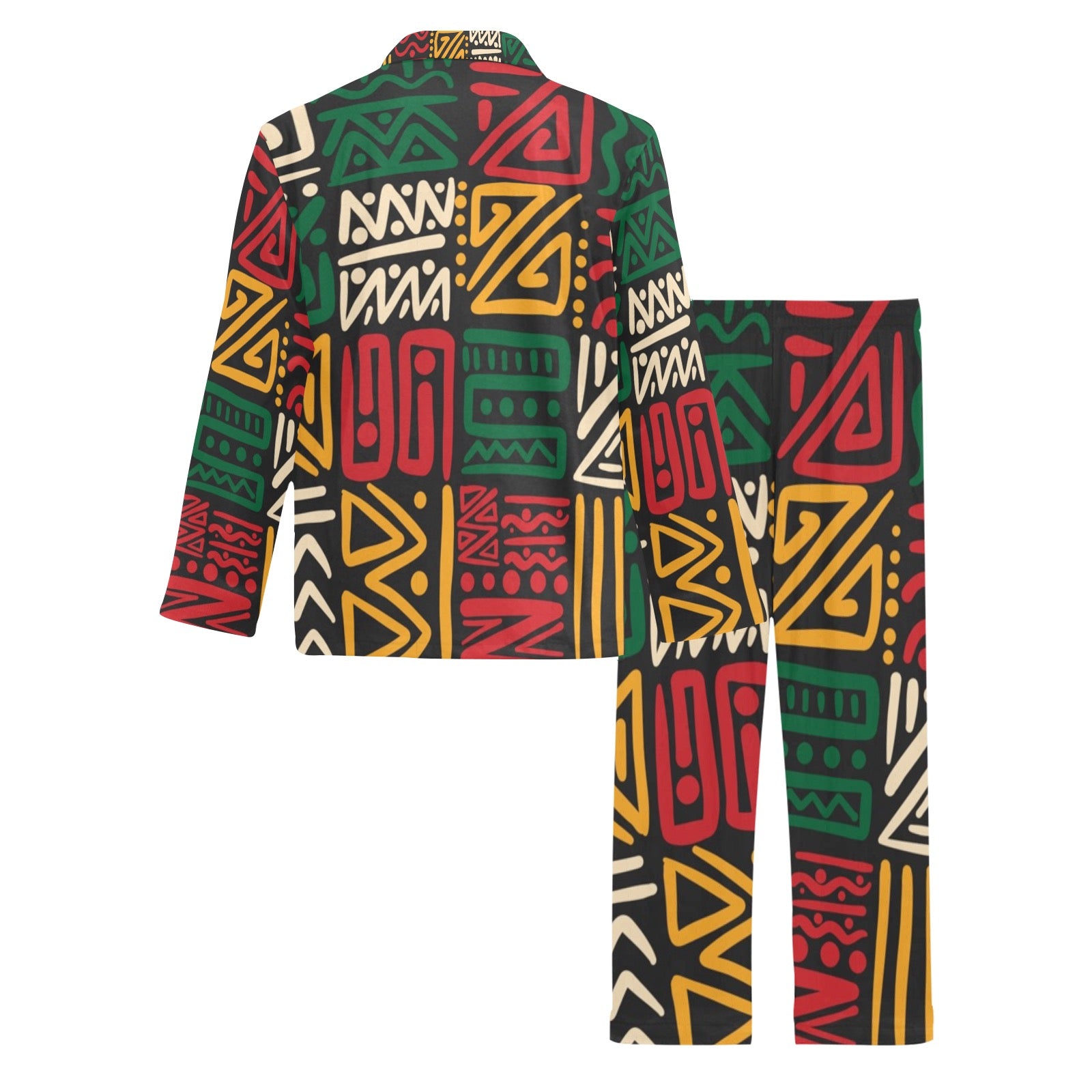 Men's V-Neck Long Pajama Set
