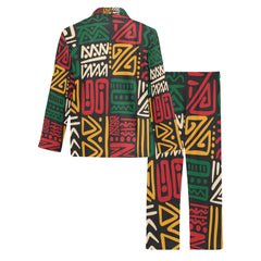Men's V-Neck Long Pajama Set