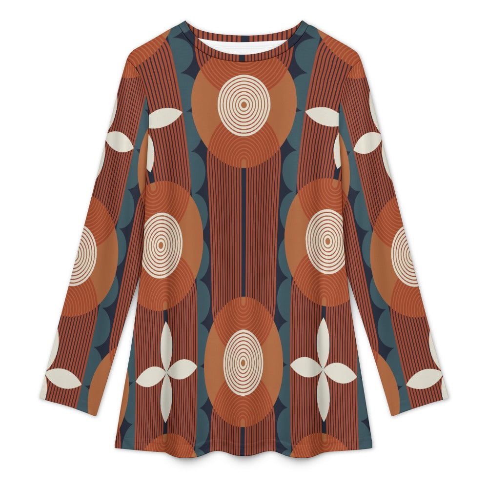 Muslim Round Neck Long Sleeve Tunic Shirt